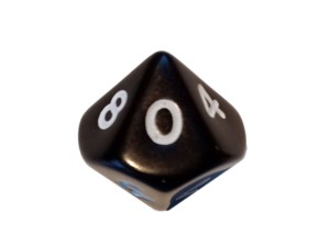 Opaque Black D10 10-Sided Polydice